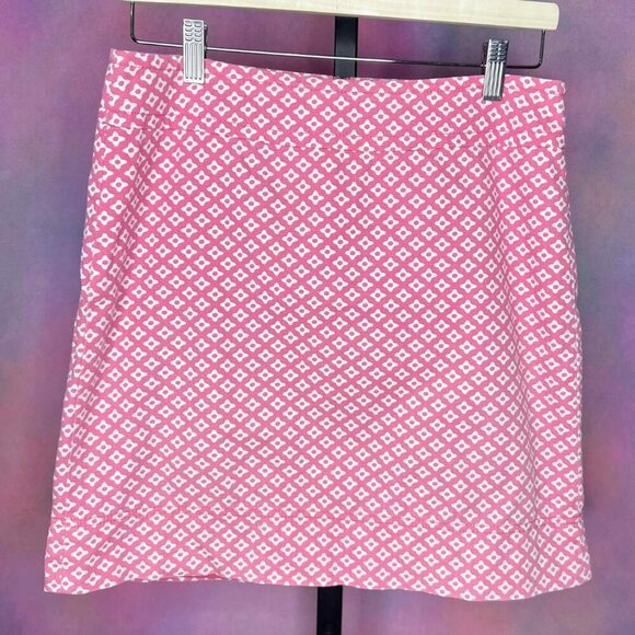 Talbots Petite A-Lined Skirt in Size 4P, Pink and White - Picture 2 of 7